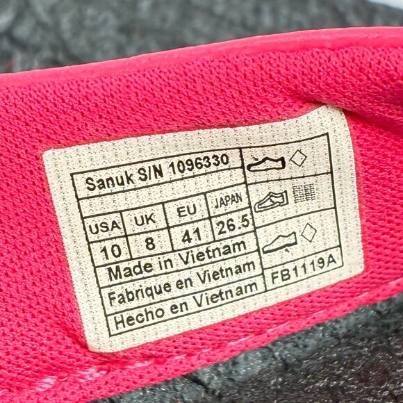 Sanuk Yoga Serenity 4 Red Black Comfortable Flip Flop Sandals Women's Size 10 - Picture 8 of 9